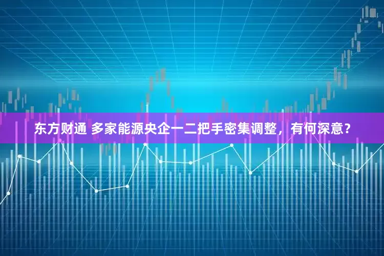 东方财通 多家能源央企一二把手密集调整，有何深意？