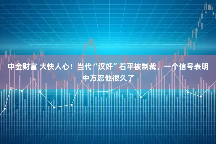 中金财富 大快人心！当代“汉奸”石平被制裁，一个信号表明中方忍他很久了